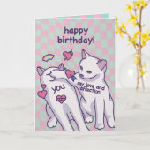 My Love and Affection Birthday Slap – Funny Cat Gr Karte (Gelbe Blume)