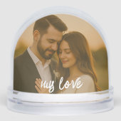My love couple photo custom schneekugeln (Vorderseite)