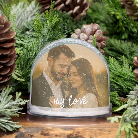 My love couple photo custom schneekugeln (Winter)