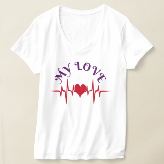 My Love – Heartbeat on the Waves T-Shirt (Ablage )