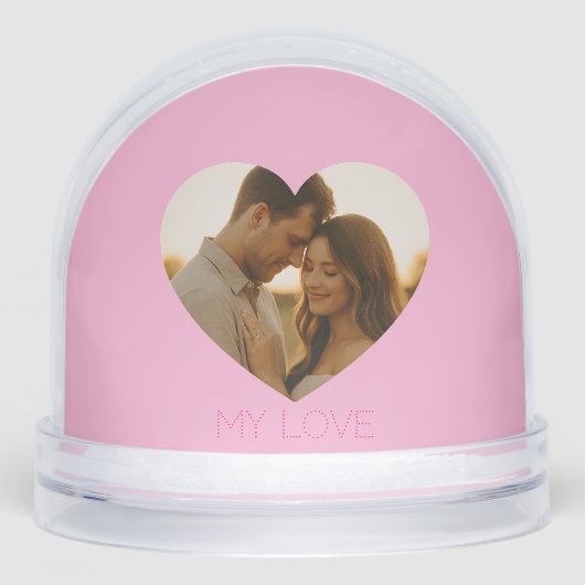 My love Minimal couple custom Schneekugeln (Vorderseite)