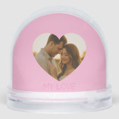 My love Minimal couple custom Schneekugeln (Rückseite)