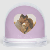 My love Minimal couple custom Snow Globes Schneekugeln (Rückseite)
