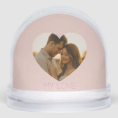 My love Minimal couple custom Snow Globes Schneekugeln (Vorderseite)
