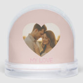 My love Minimal couple custom Snow Globes Schneekugeln (Rückseite)