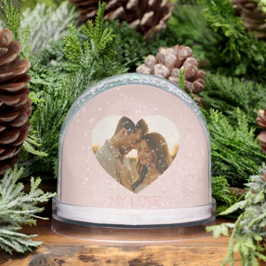 My love Minimal couple custom Snow Globes Schneekugeln (Winter)