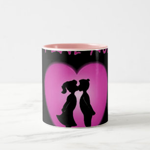 My Love, Mom Amour, l´huile Zweifarbige Tasse