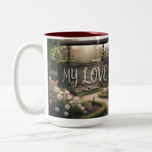 My Love Mug | Romantic Coffee Mug Gift for Couples Zweifarbige Tasse (Links)