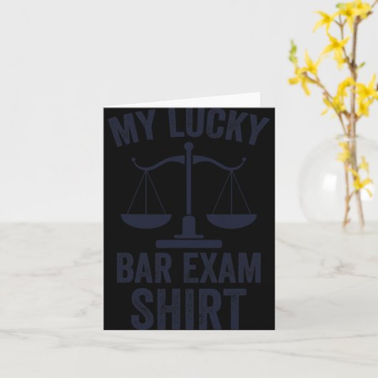 My Lucky Bar Exam Funny Law School Graduation New Karte (Gelbe Blume)