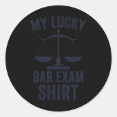 My Lucky Bar Exam Funny Law School Graduation New Runder Aufkleber (Vorderseite)