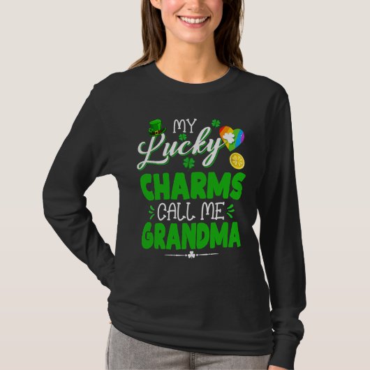 My Lucky Charms Call Me Grandma  St Patricks Day F T-Shirt (Vorderseite)