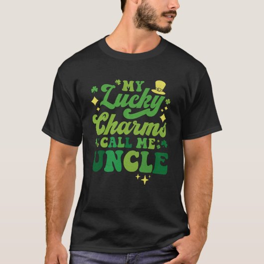 My Lucky Charms Call Me Uncle St Patrick's Day Gro T-Shirt (Vorderseite)