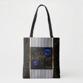 My Makeup Gold Confetti Bag - Blue Glitzer Lippen Tasche (Vorderseite)