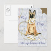 My Malinois Ate My Lessingplan Postkarte (Vorne/Hinten)