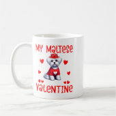 My Maltese Is My Valentine Hearts Costume Single O Kaffeetasse (Links)