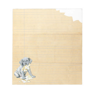 My Mastino Ate My Hausaufgaben Notepad Notizblock