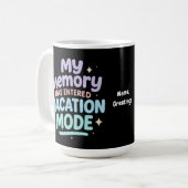 My Memory Has Entered Vacation Mode Pastel Design Kaffeetasse (Vorderseite Links)