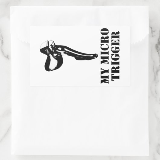 My Micro Trigger Rechteckiger Aufkleber (Tasche)