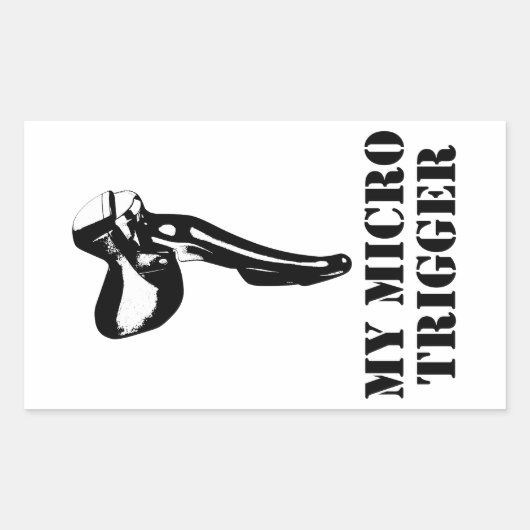 My Micro Trigger Rechteckiger Aufkleber (Vorderseite)