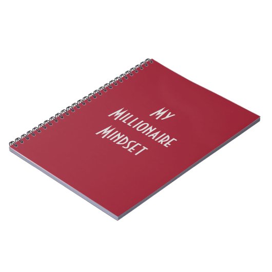 My Millionaire Mindset, Foto Notebook Notizblock (Linke Seite)