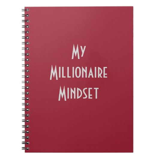 My Millionaire Mindset, Foto Notebook Notizblock (Vorderseite)