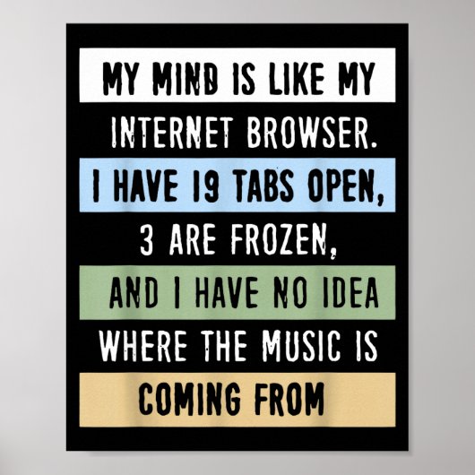 My Mind Is Like A Internet Browser  Poster (Vorne)