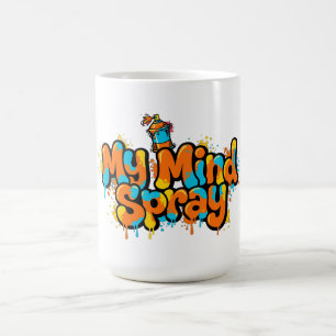 My Mind Spray 90er Hip Hop Urban Streetwear T-Shir Kaffeetasse