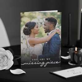 My Missing Piece Photo Jigsaw Puzzle Romantic Karte