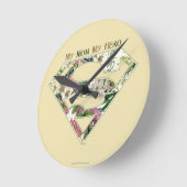 My Mom My Hero Runde Wanduhr (Winkel)