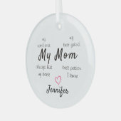 My Mom North Star  Personalized Ornament Aus Glas (Vorderseite links)