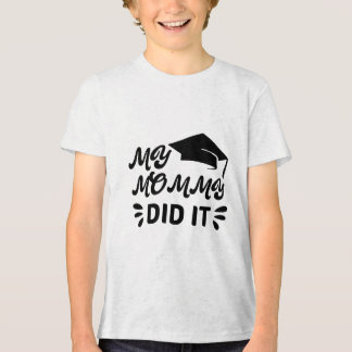 My Mommy Did It Graduation Pink Star Design Tri-Blend Shirt