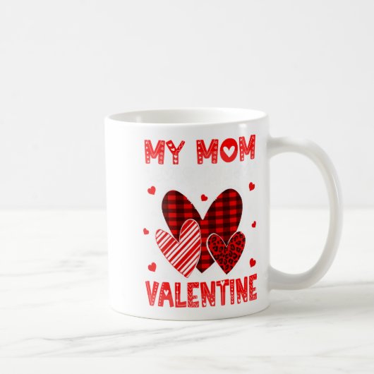 My Mommy Is My Valentine Heart Kid Boys Girls Vale Kaffeetasse (Rechts)