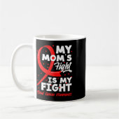 My Mom's Fight Is My Fight Blood Cancer Awareness  Kaffeetasse (Links)