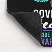 My Mom's Wings Cover Heart Suicide Awareness Ribbo Mousepad (Ecke)