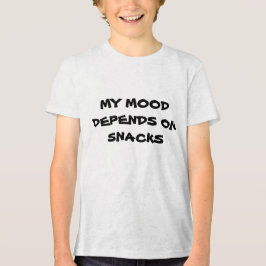 MY MOOD DEPENDS ON SNACKS Tri-Blend SHIRT