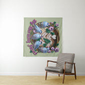 My morning JAVA with Java sparrows Wandteppich (Beispiel (Horizontal))