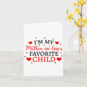 My Mother In Laws Favorite Child, Funny Parent Wom Karte (Gelbe Blume)