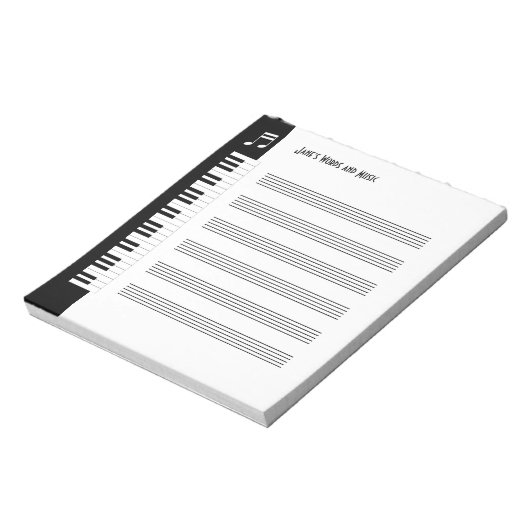 My Music - Musicians Impromptu Notepad (S) Notizblock (Rotiert)