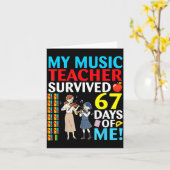 My Music Teacher Survived 67 Days Of Me Student Ba Karte (Gelbe Blume)