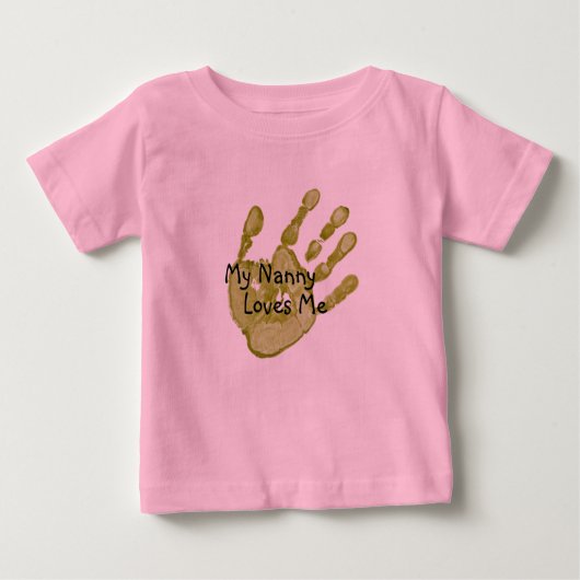 "My Nanny Lieben Me"-grün Baby T-shirt (Vorderseite)
