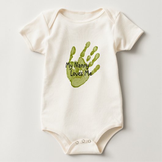 "My Nanny Lieben Me"-grün Baby T-shirt (Vorderseite)