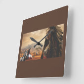 My Native Homeland Quadratische Wanduhr (Winkel)