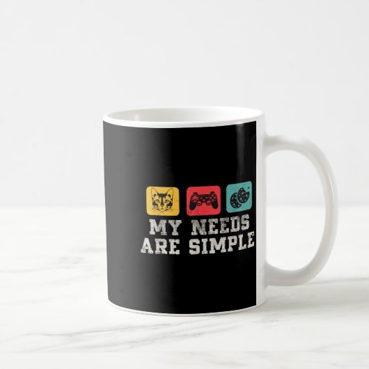 My Needs Are Simple Gamers Fun,gamer Dad Funny Fat Kaffeetasse (Rechts)