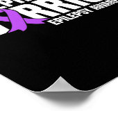 My Nephew Is A Warrior Purple Ribbon Epilepsy Awar Poster (Ecke)