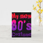 My New 80's Costume Funny Design Karte (Gelbe Blume)