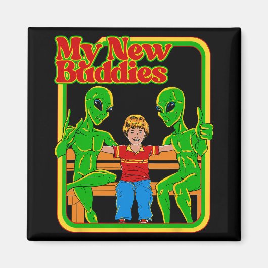 My New Buddies Funny Vintage Child Game Magnet (Vorne)