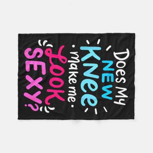 My New Knee Gift Funny Knee Replacement Surgery Jo Fleecedecke (Vorderseite (Horizontal))