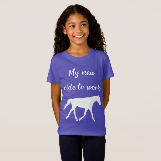 My New Ride To Work by Horse Funny T-Shirt (Vorne ganz)