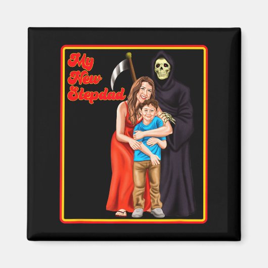 My New Stepdad Ironic Shirts - Funny Ironic Meme Magnet (Vorne)