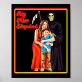 My New Stepdad Ironic Shirts - Funny Ironic Meme Poster (Vorne)